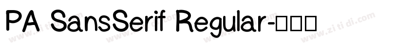 PA SansSerif Regular字体转换